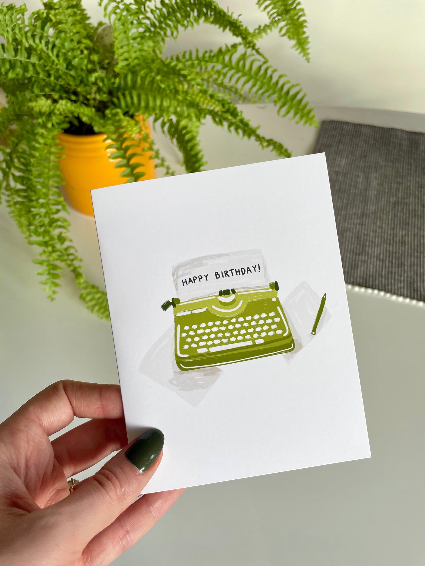Typewriter Birthday Greeting Card