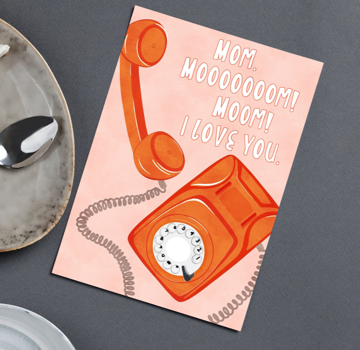 mother's day greeting card, funny card for mom, best, groovy