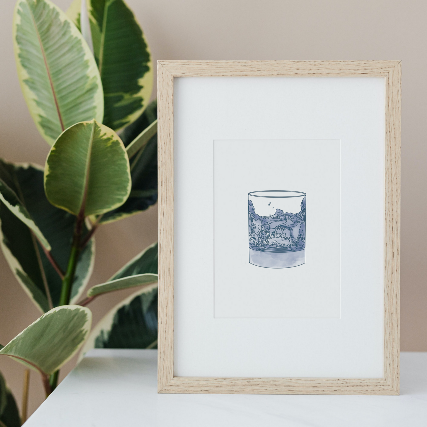 Whiskey Glass Art Print