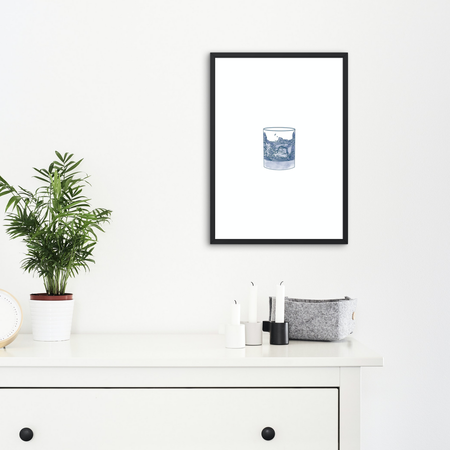 Whiskey Glass Art Print