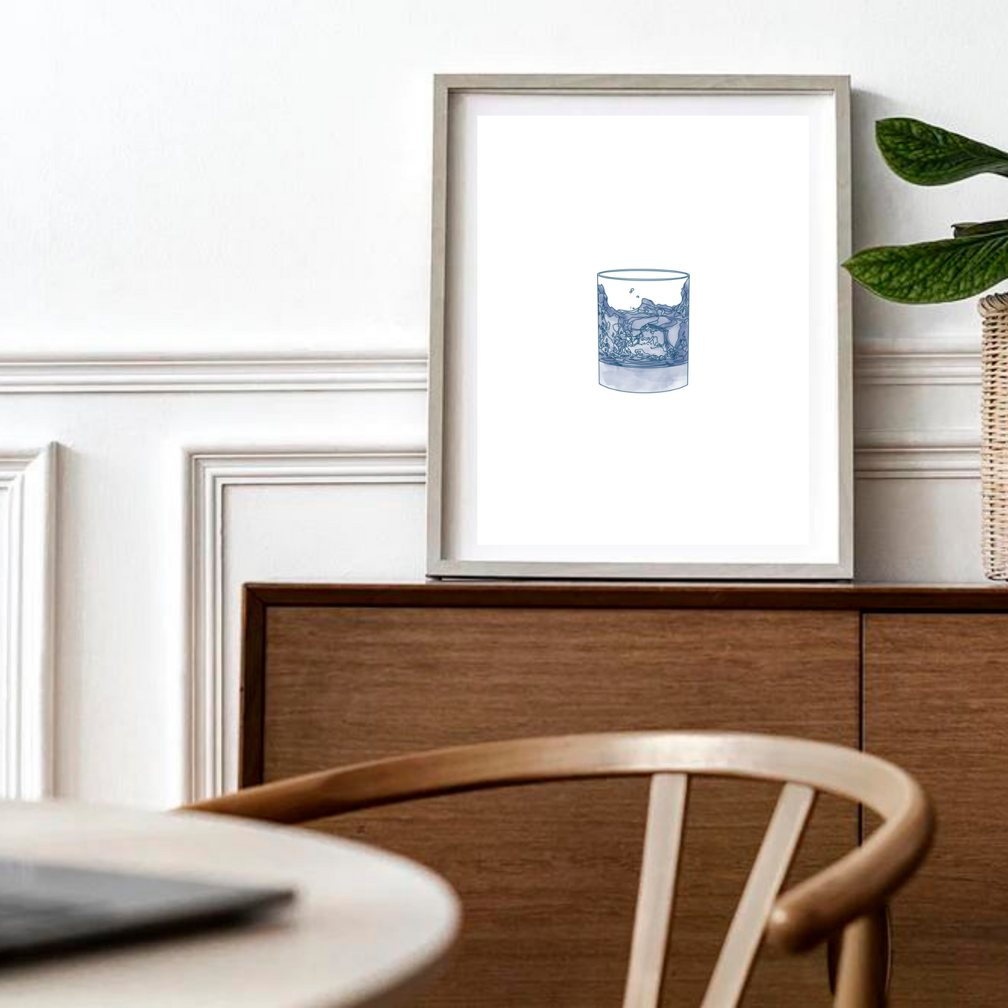 Whiskey Glass Art Print