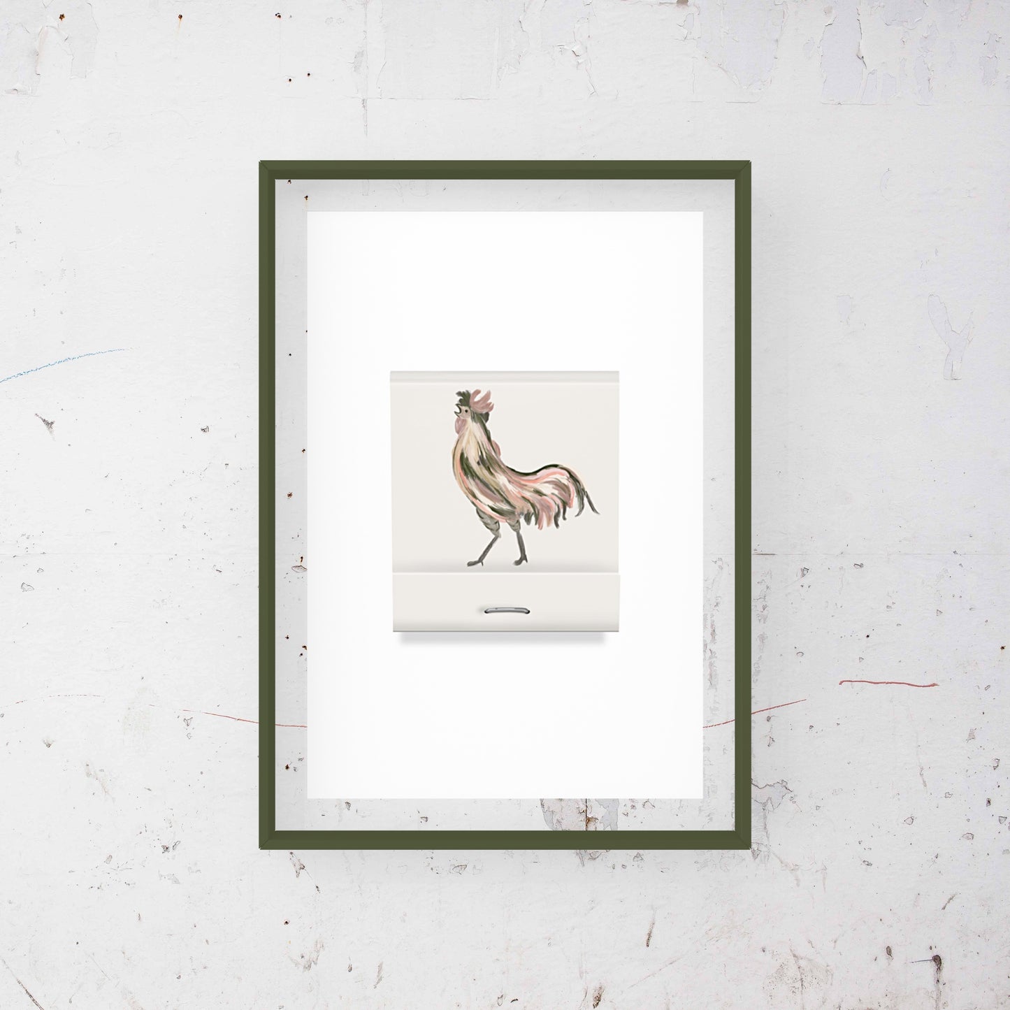 Rooster Matchbook Print