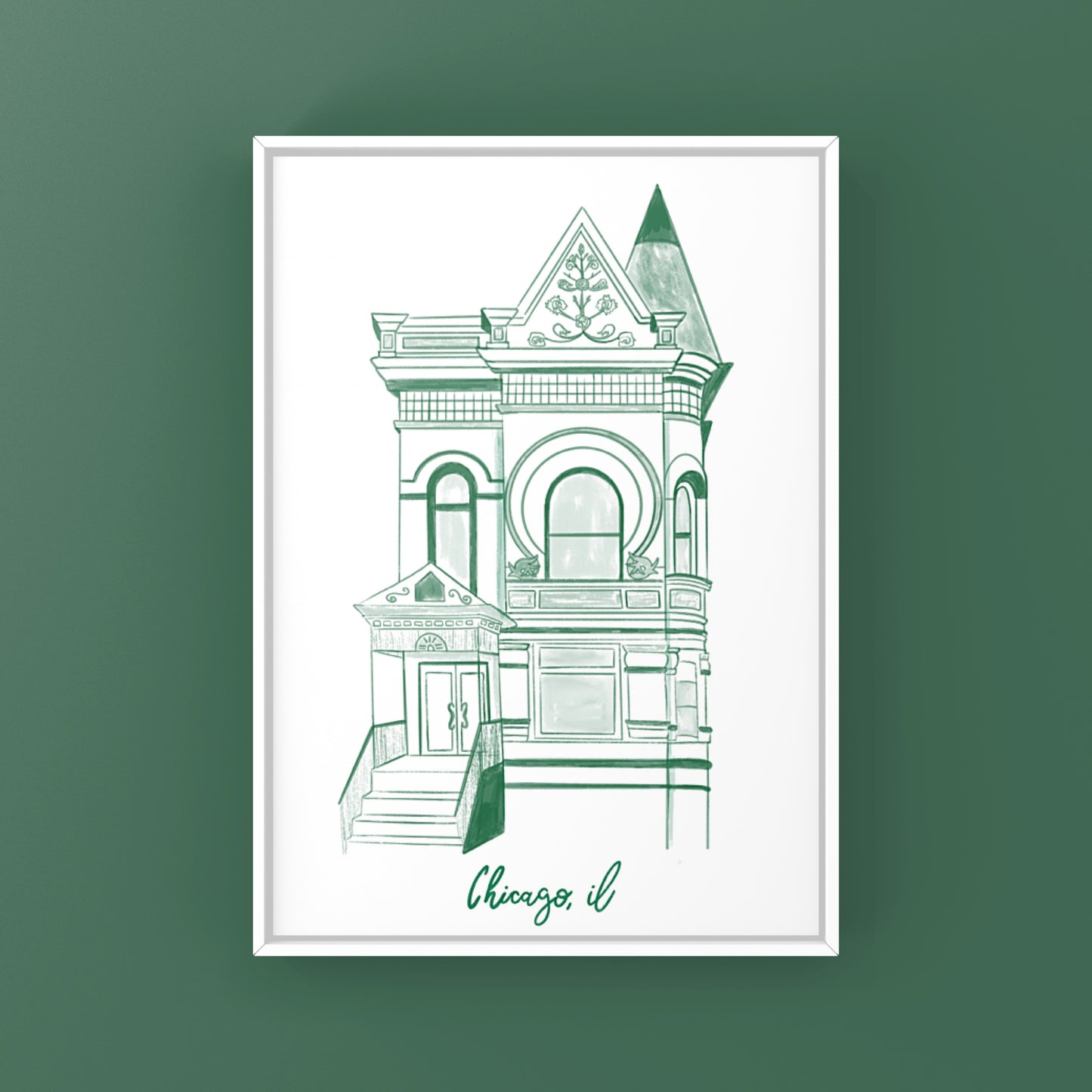 Chicago House Sketch Print