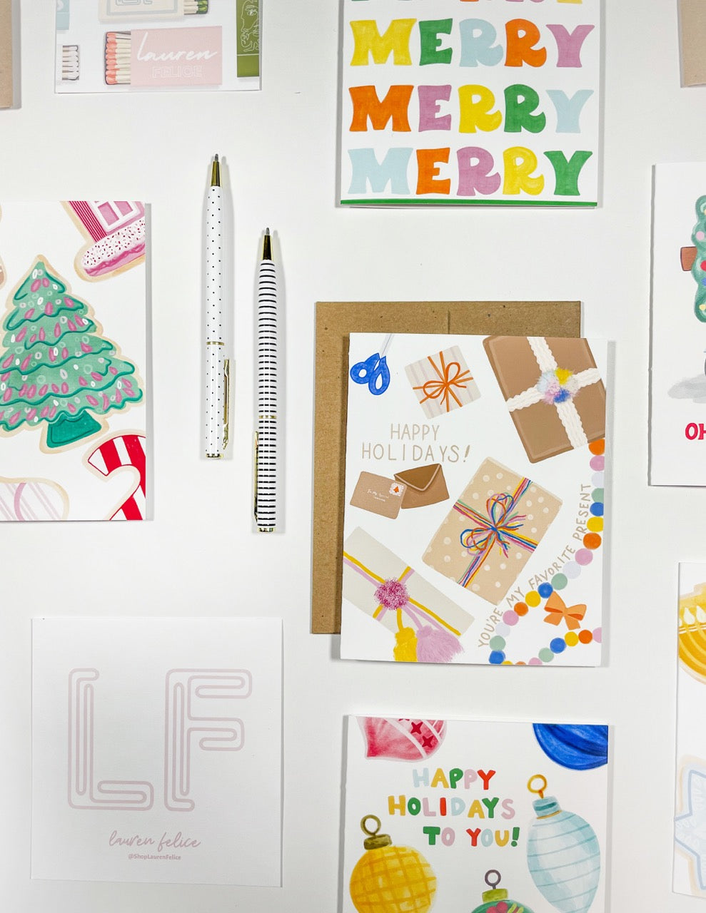 holiday drink cart greeting card, christmas card, festive, cheerful, xmas card for mom, dad, sister, brother, coworker, friend, aunt, uncle, niece. handmade christmas card xmas holidays