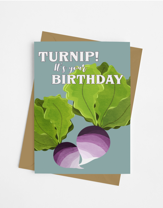 Turnip birthday card