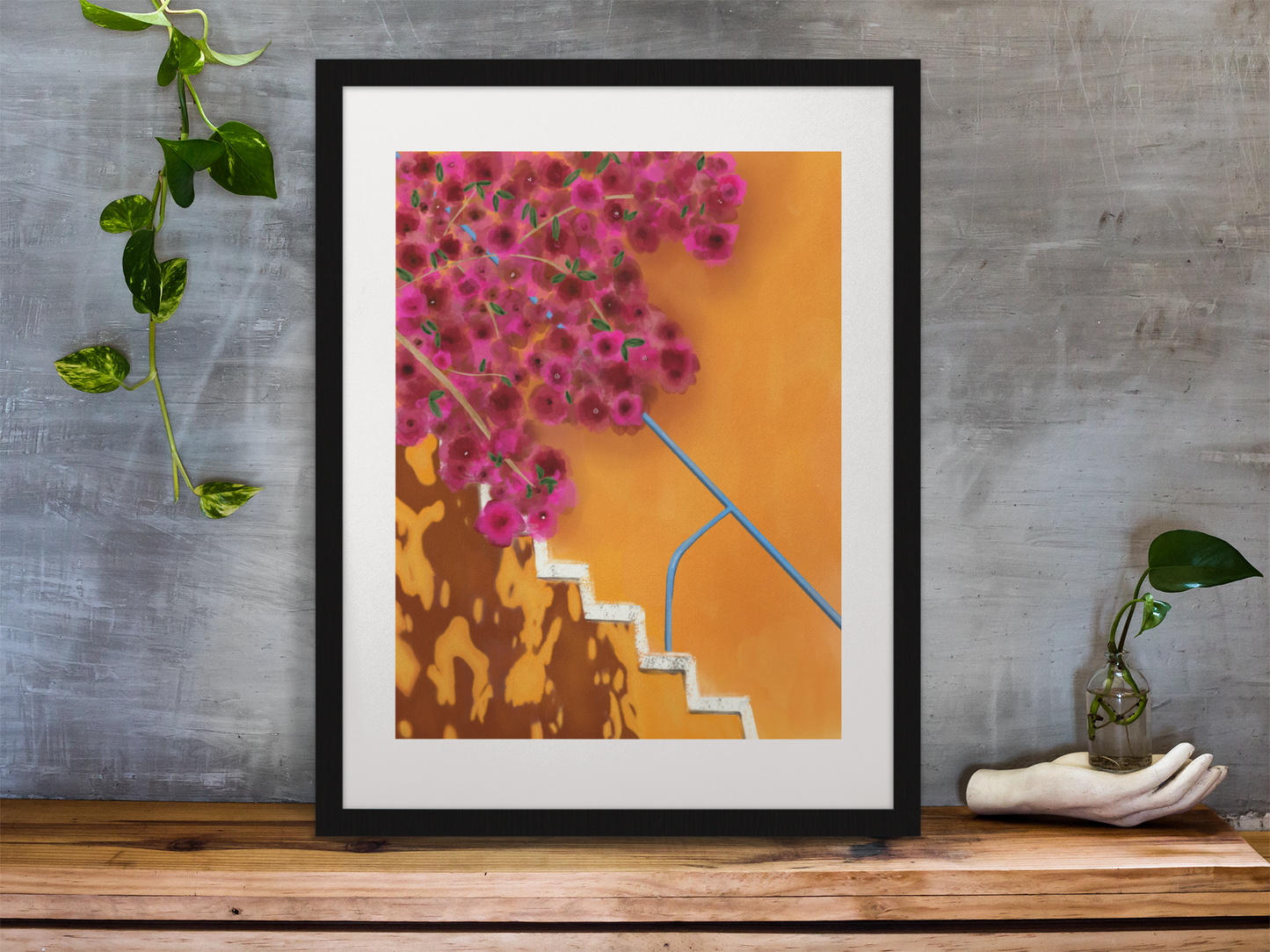 colorful city scene art print