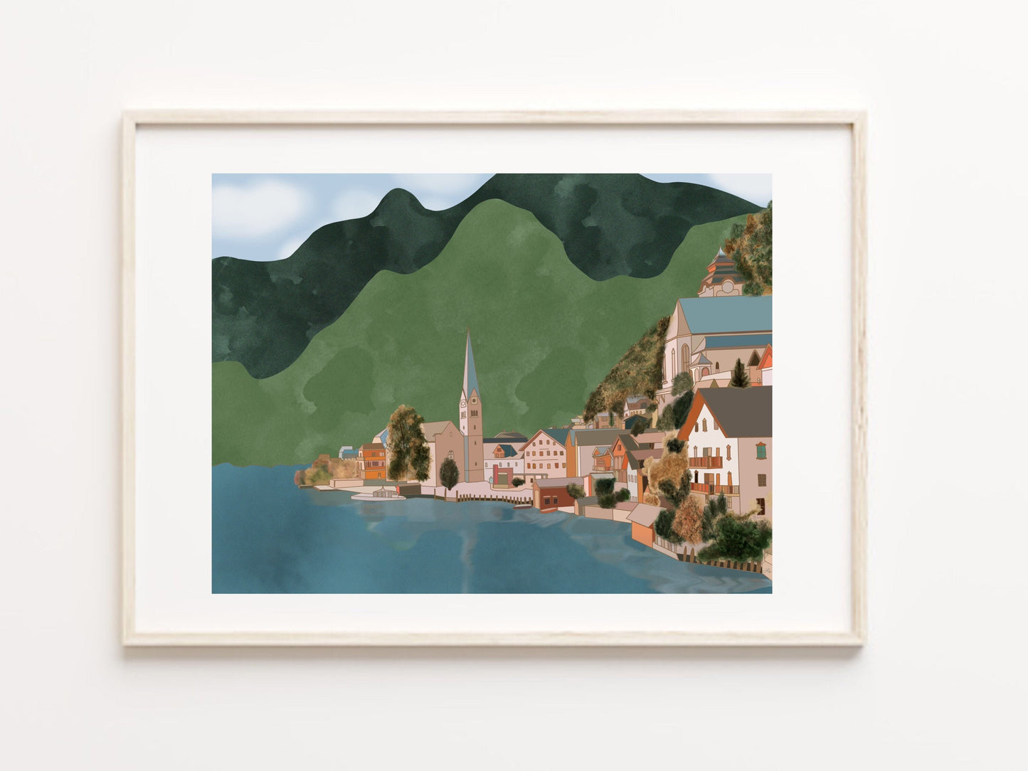 Hallstatt Austria artwork - wall art print