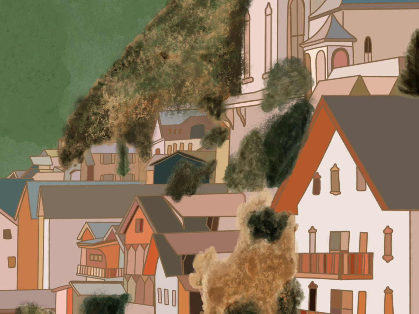 another close up of the halstatt artwork