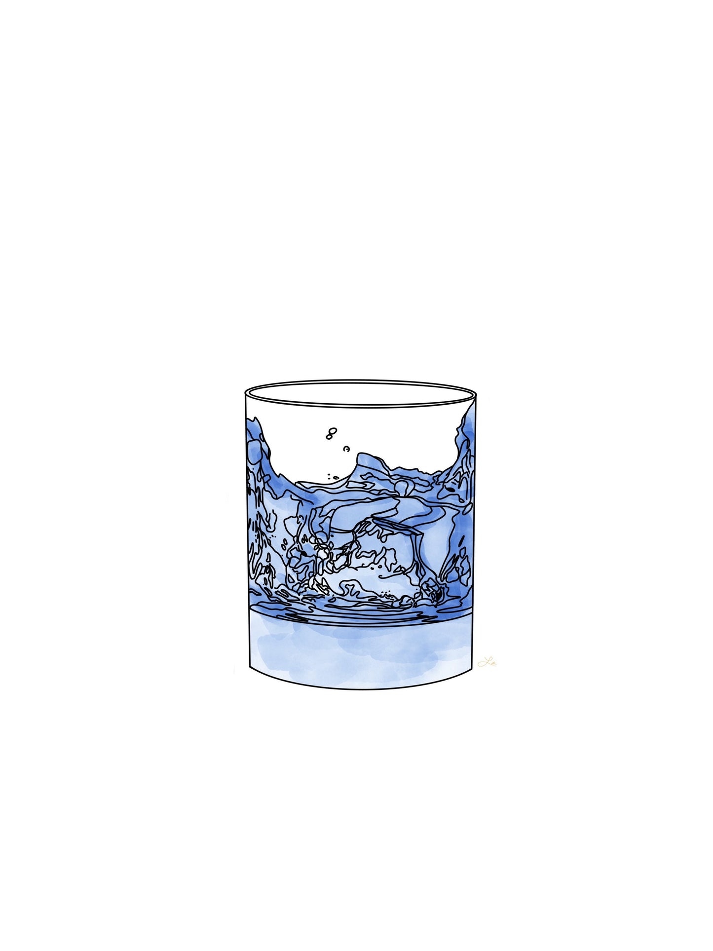 Whiskey Glass Art Print