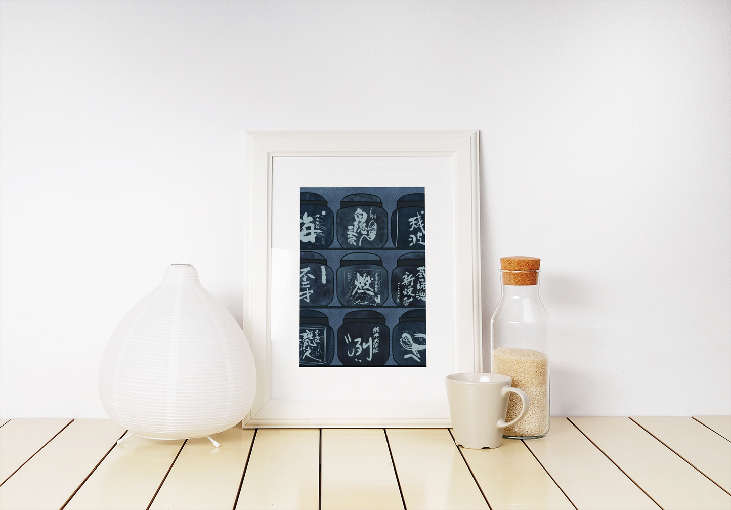 navy blue wall art