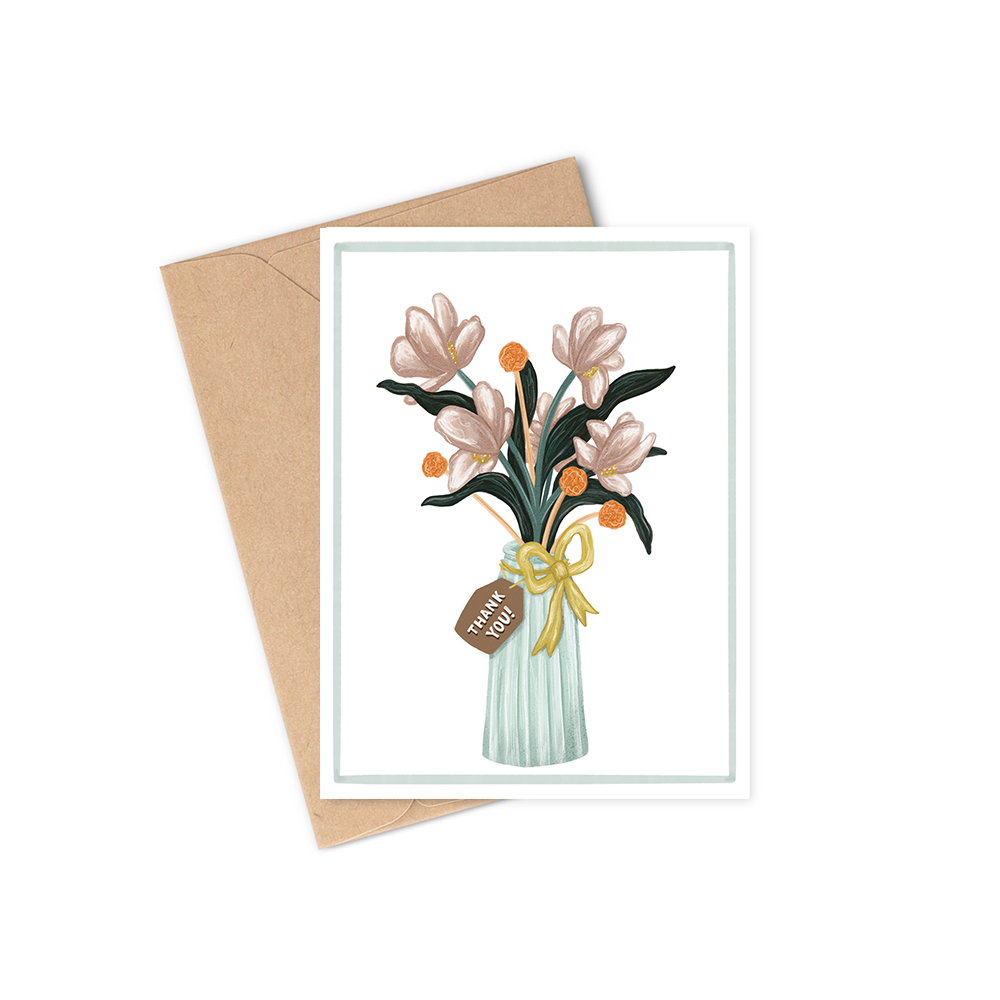Flower Vase Thank You Card