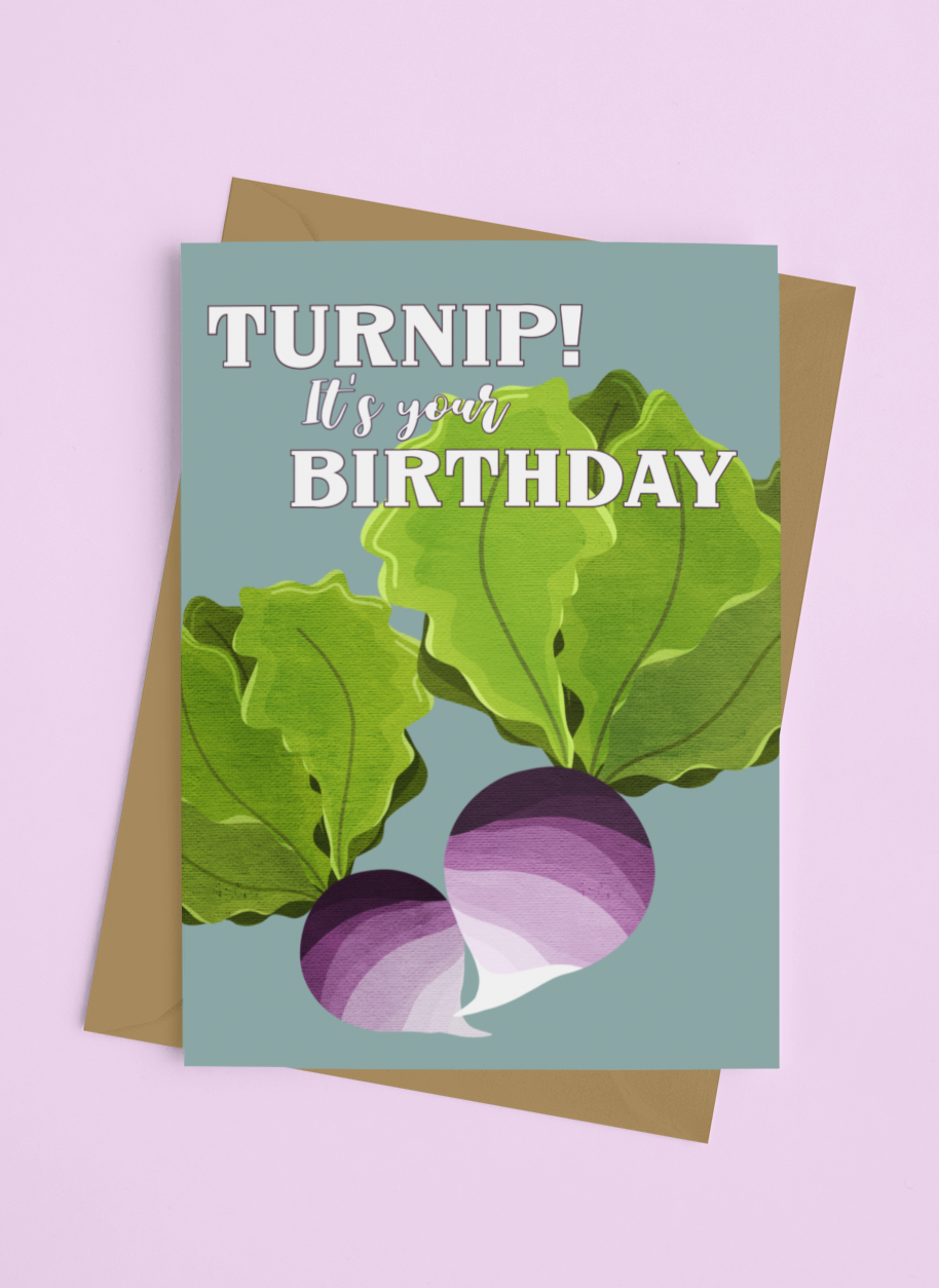funny birthday card for vegan