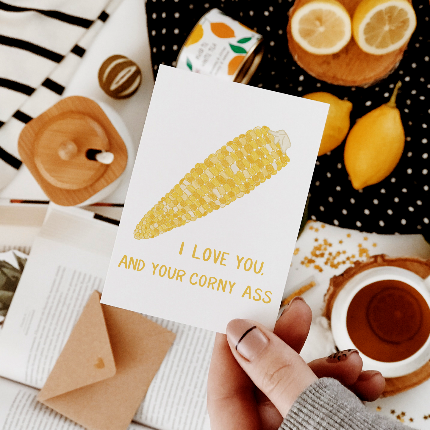 Corny Love Greeting Card