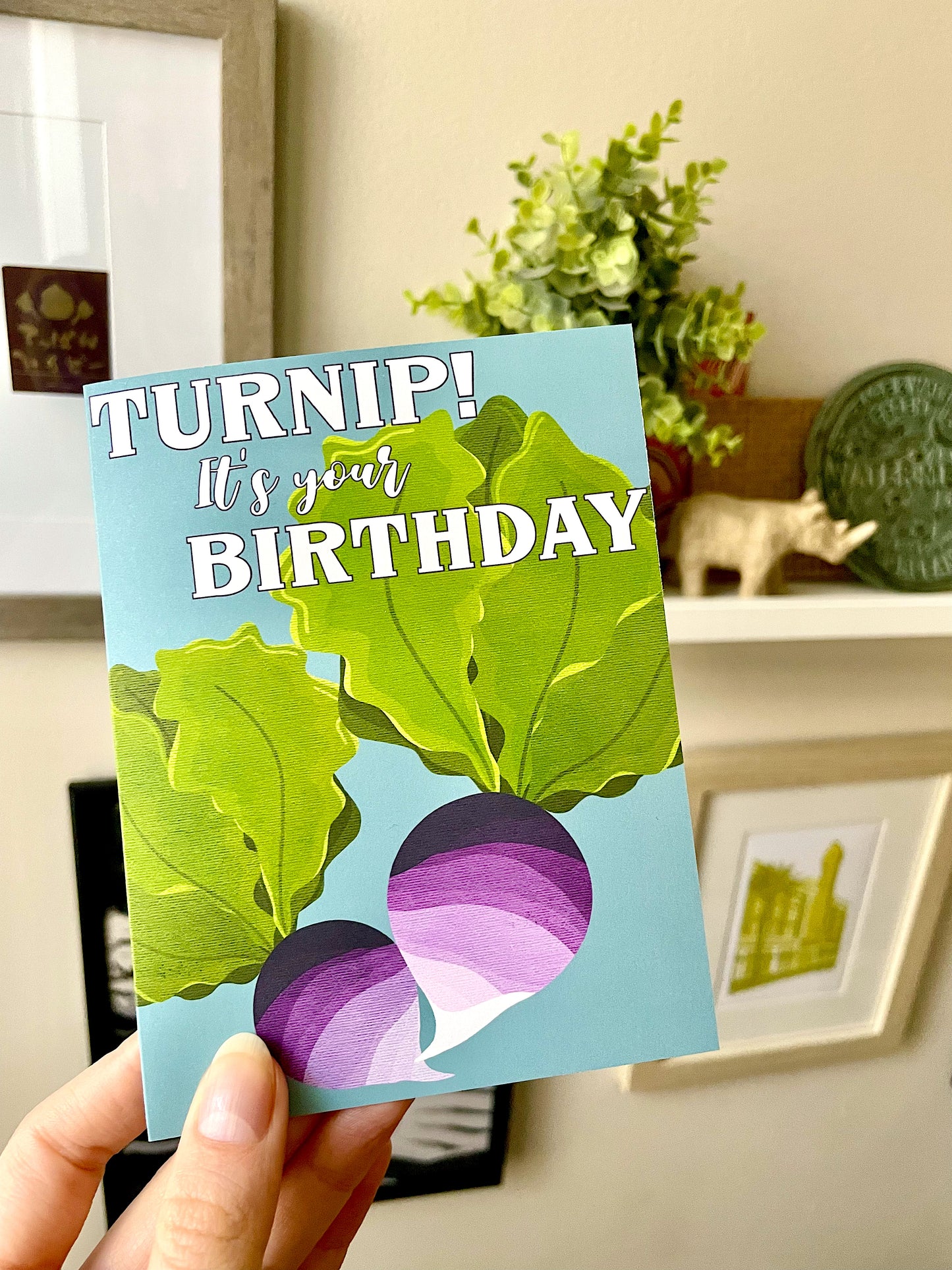 vegan birthday card, vegetarian greeting card, vegetable card
