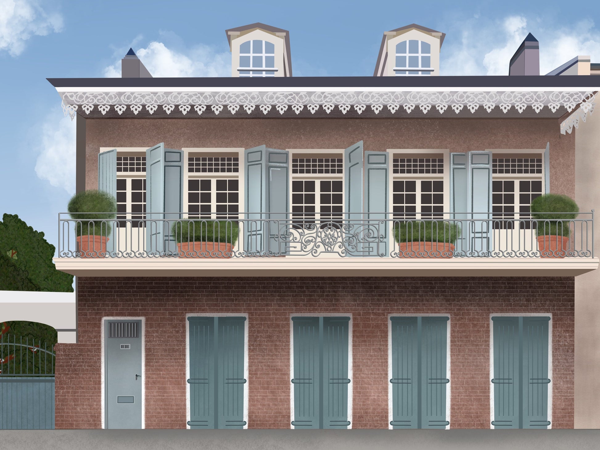 new orleans house architecture wall art