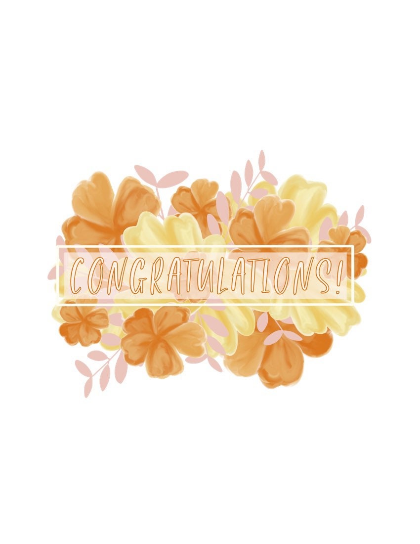 Floral Congratulations Greeting Card