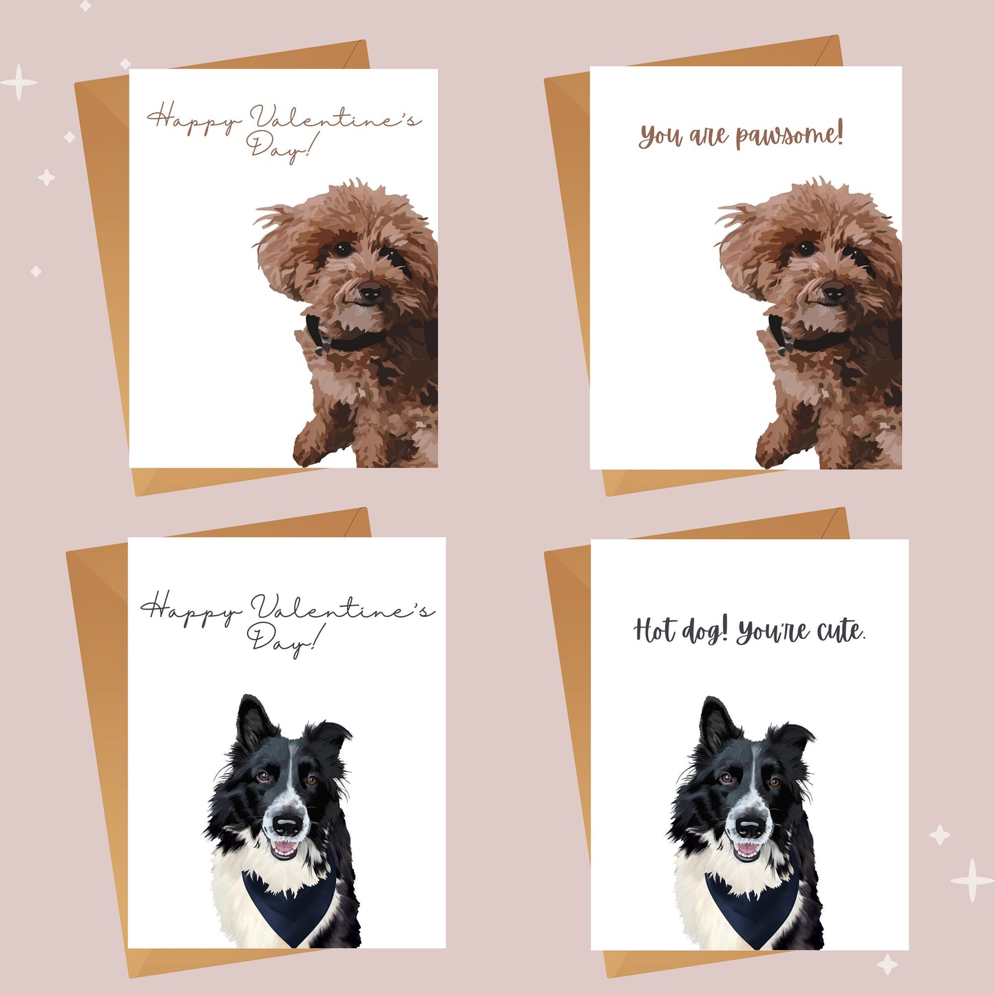 Dog Portrait V-day Greeting Card
