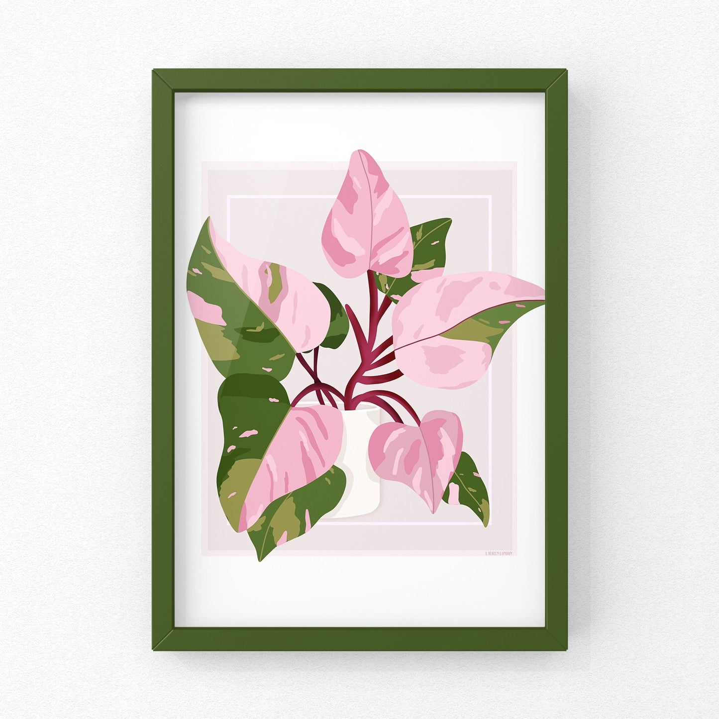 potted plant wall art