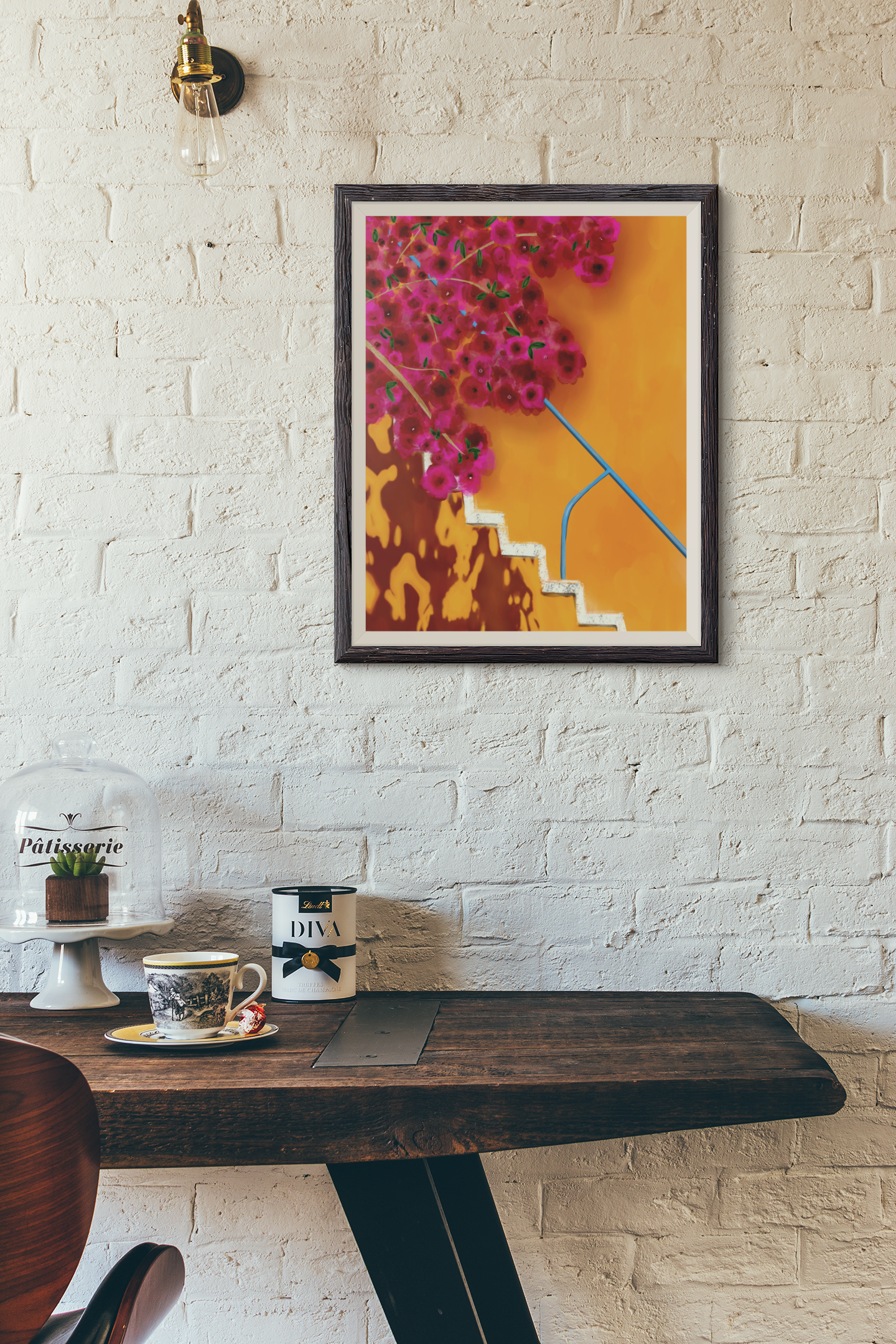 Orange & Pink Art Print | Poster
