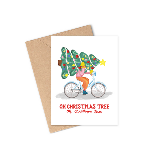 Christmas Tree Bike Card