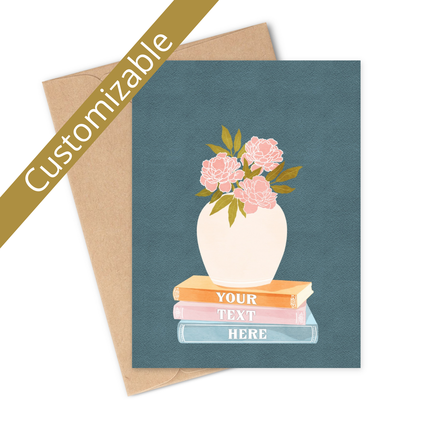 Customizable Floral Greeting Card